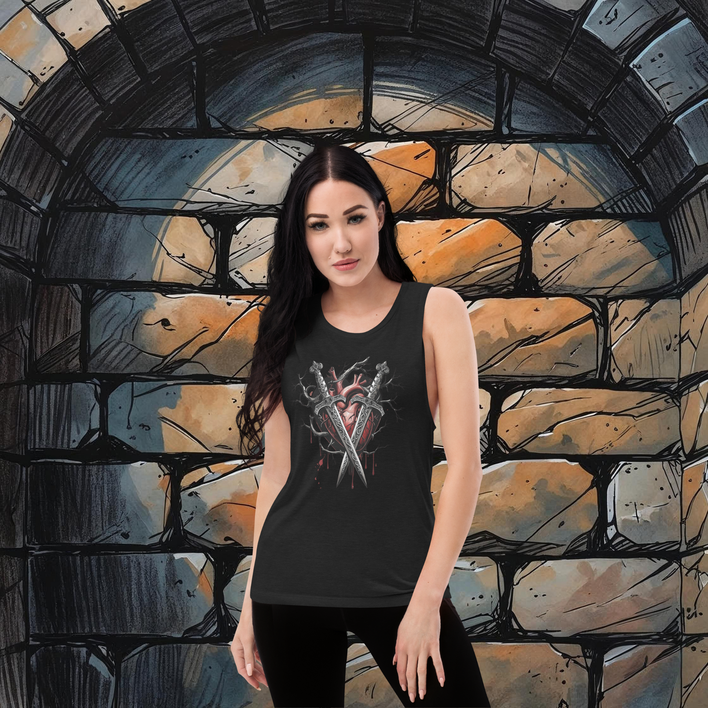 Women's "Party's Damage Dealer" Gothic Tank