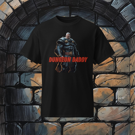 Dungeon Daddy (He Rolls the Rules) Men's crew neck Tee